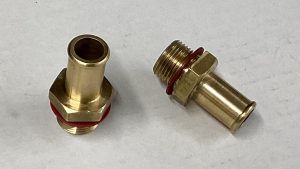 Thermostat housing and Water Pump brass hose push on fitting