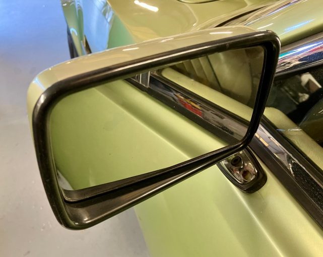 PFA Reproduction AM V8 Wing Mirror Glass Series 4 Early mounted reverse